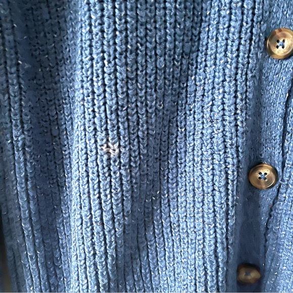 Abercrombie & Fitch Knitted Blue Sweater Mock Neck Size Medium - Picture 8 of 9